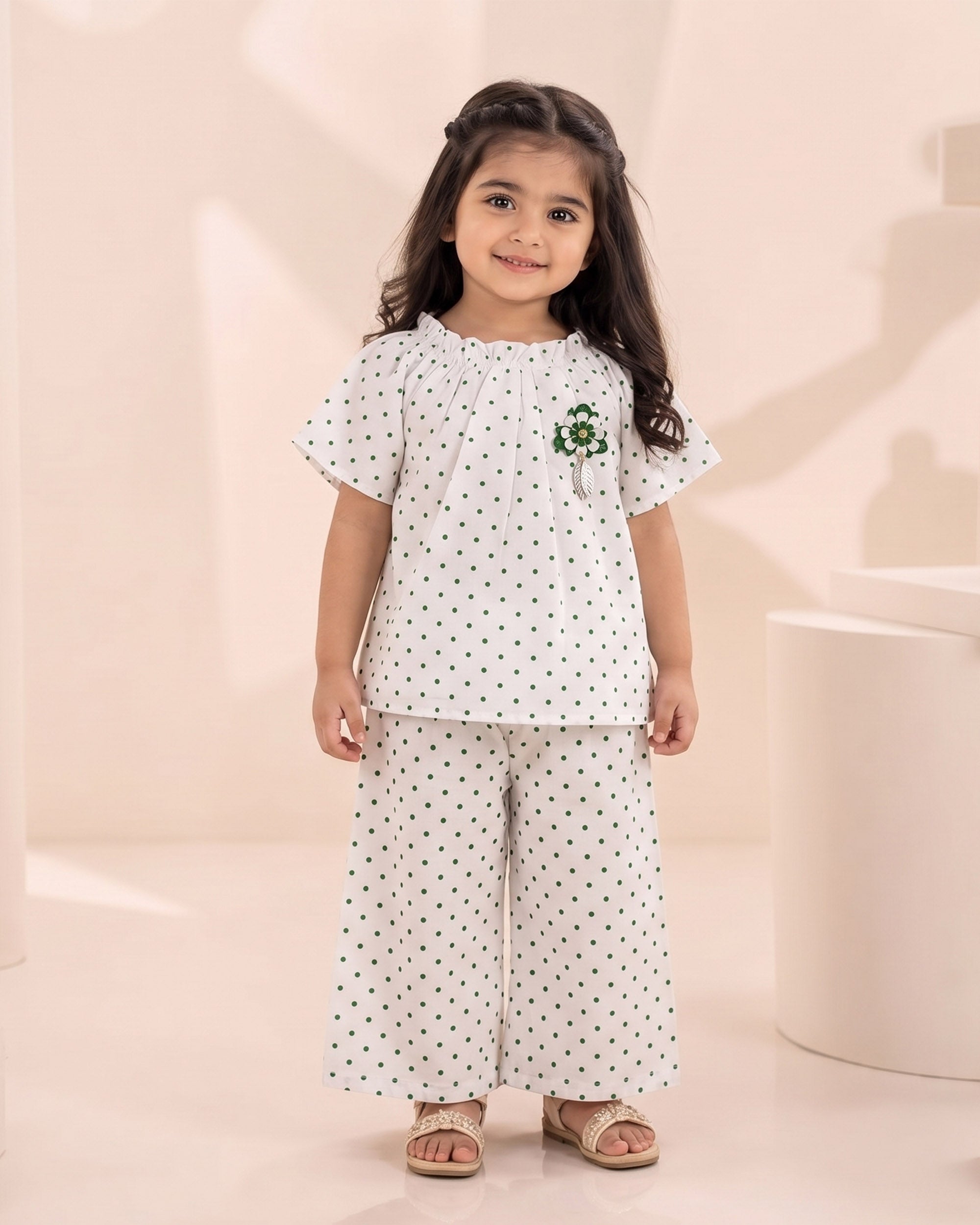 Valuables Independence Girls Embroidered Suit