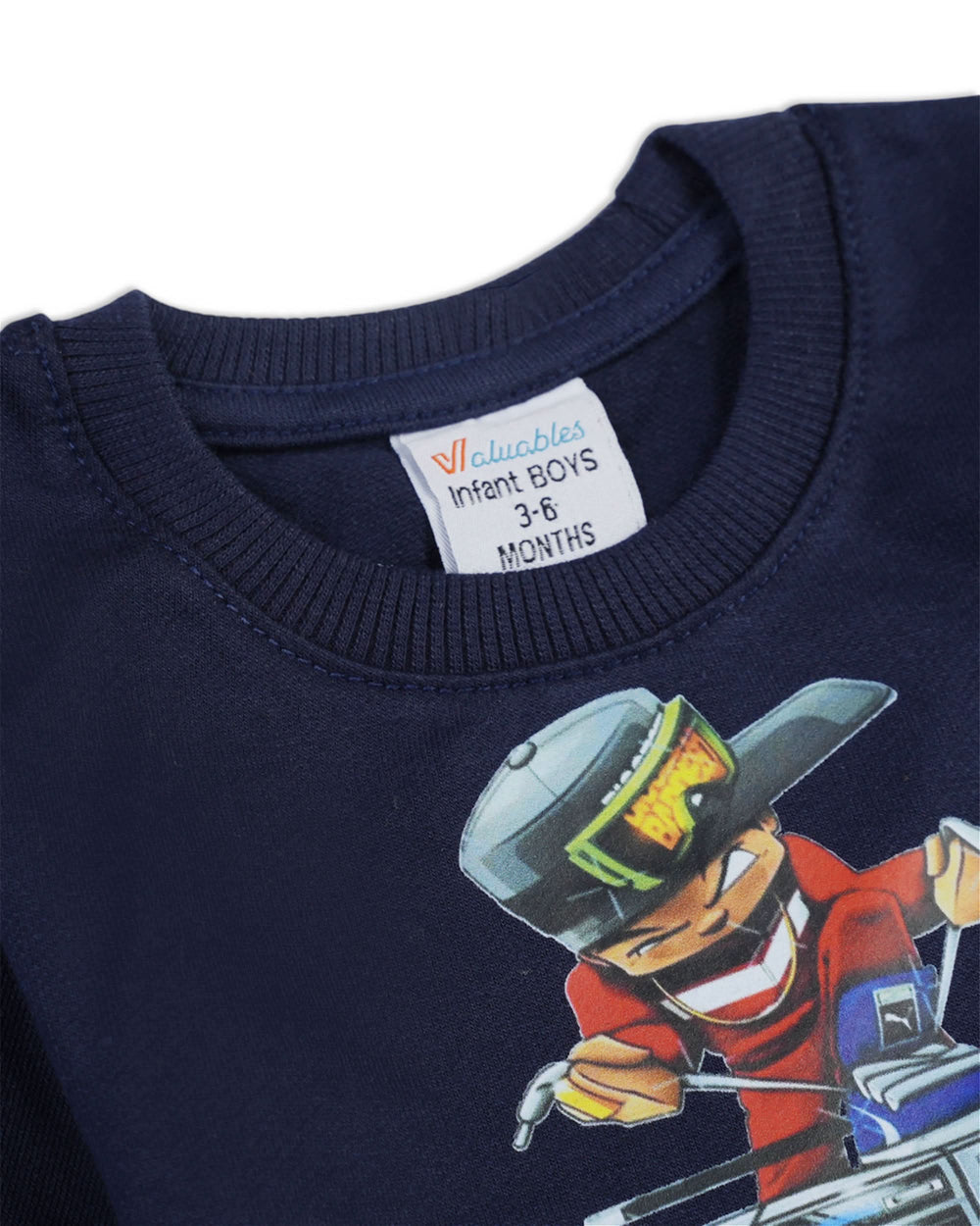 Valuables Newborn Boys Round Neck Suit – Terry, Newborn Boys Sando T-Shirts, Chase Value, Chase Value