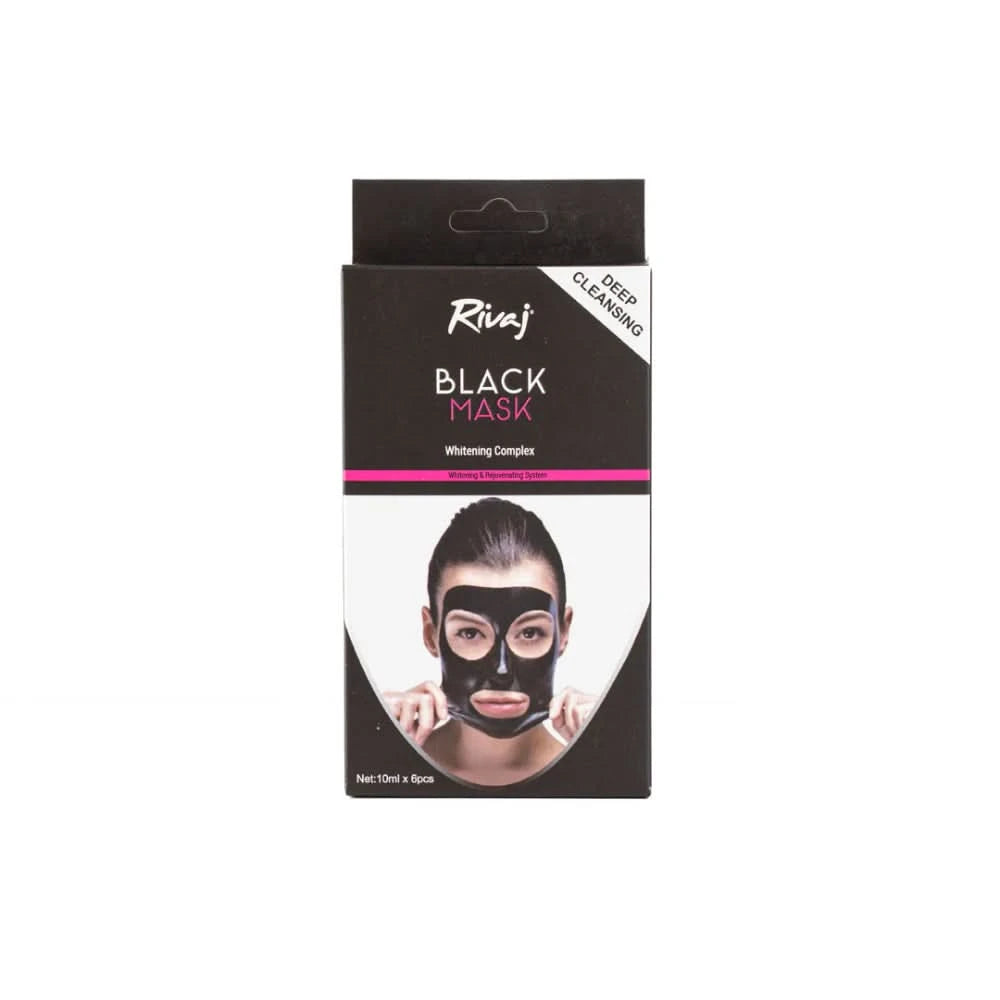 RIVAJ CHARCOAL WHITE COMPLEX BLACK MASK 10MLX6, Hair Removal, Rivaaj, Chase Value