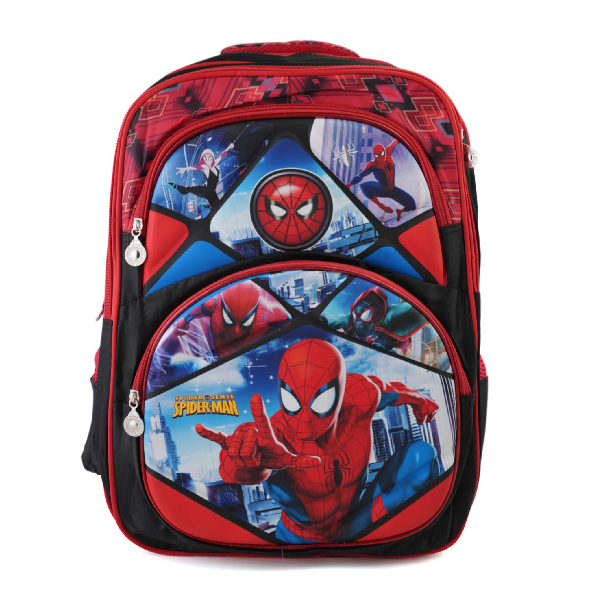 Kids Character Backpack – 20" Large Cartoon Bag for School - Black & Red, School Bags, Chase Value, Chase Value