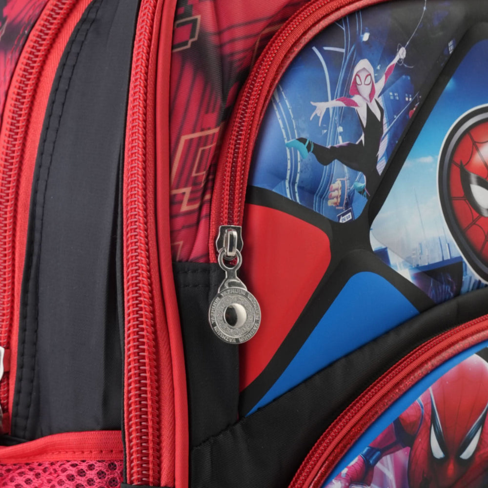 Kids Character Backpack – 20" Large Cartoon Bag for School - Black & Red, School Bags, Chase Value, Chase Value