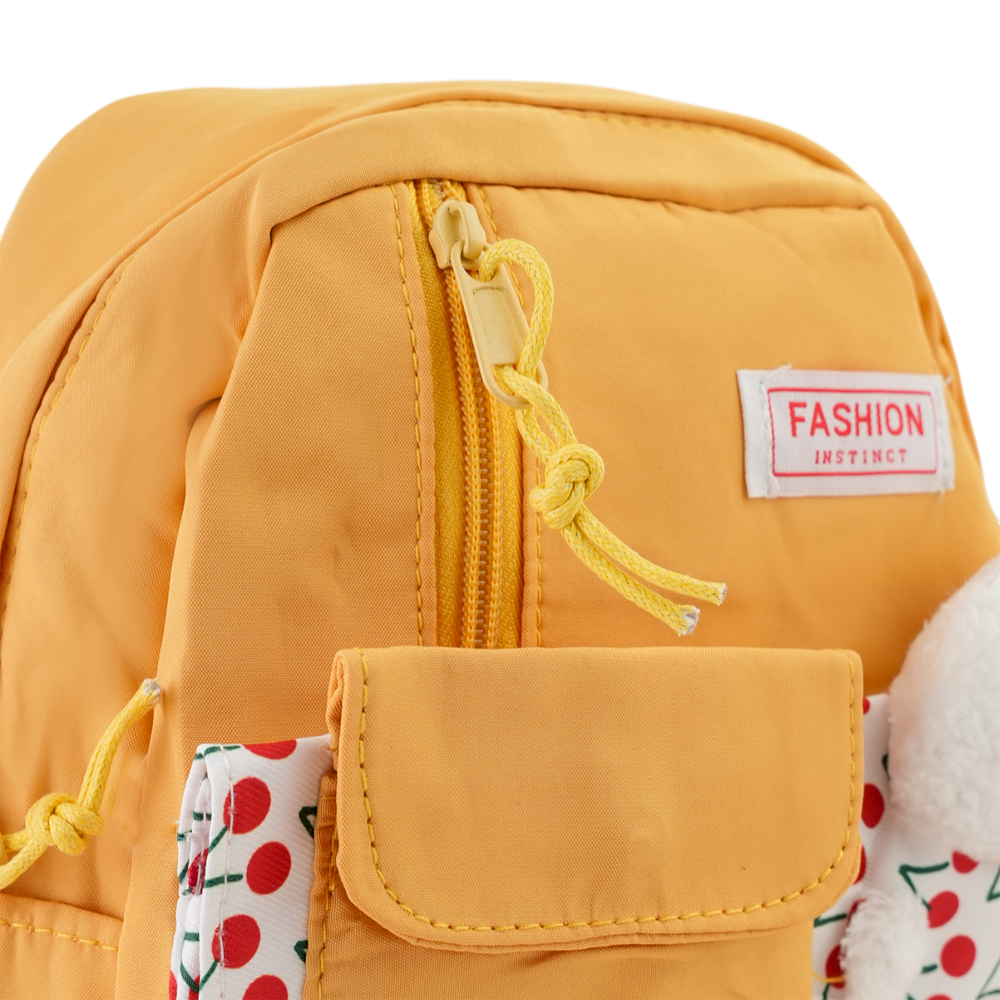 Kids Backpack with Teddy – 10" Inch Plush Bag for Toddlers - Mustard, School Bags, Chase Value, Chase Value