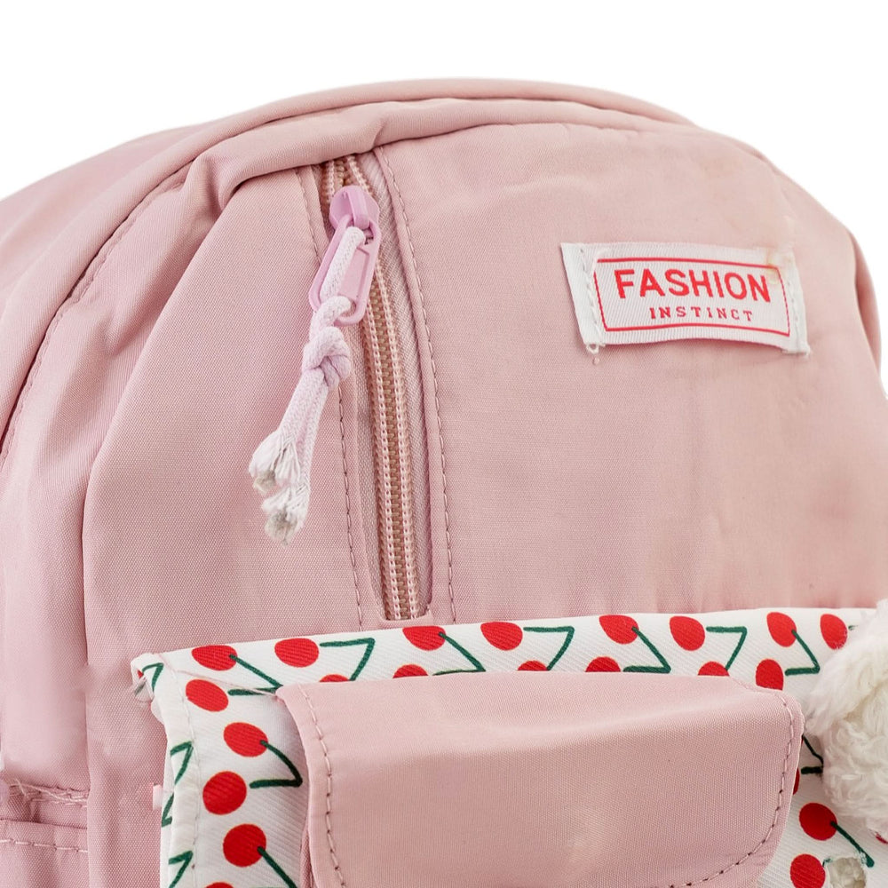 Kids Backpack with Teddy – 10" Inch Plush Bag for Toddlers - Tea Pink, School Bags, Chase Value, Chase Value
