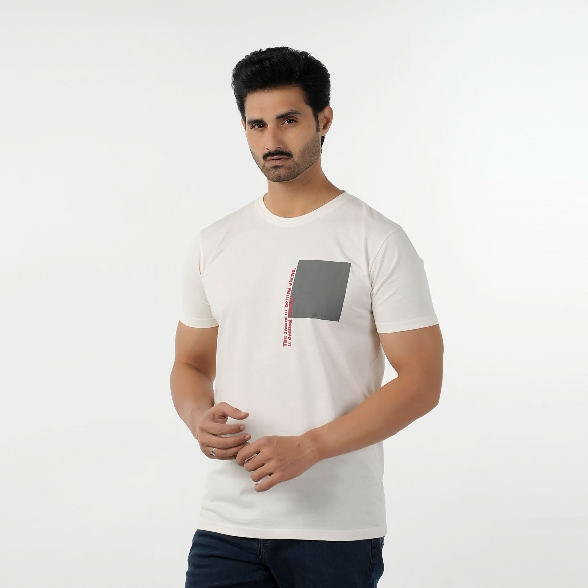 Eminent Men's Half Sleeves T-Shirt - White, Men's T-Shirts & Polos, Eminent, Chase Value