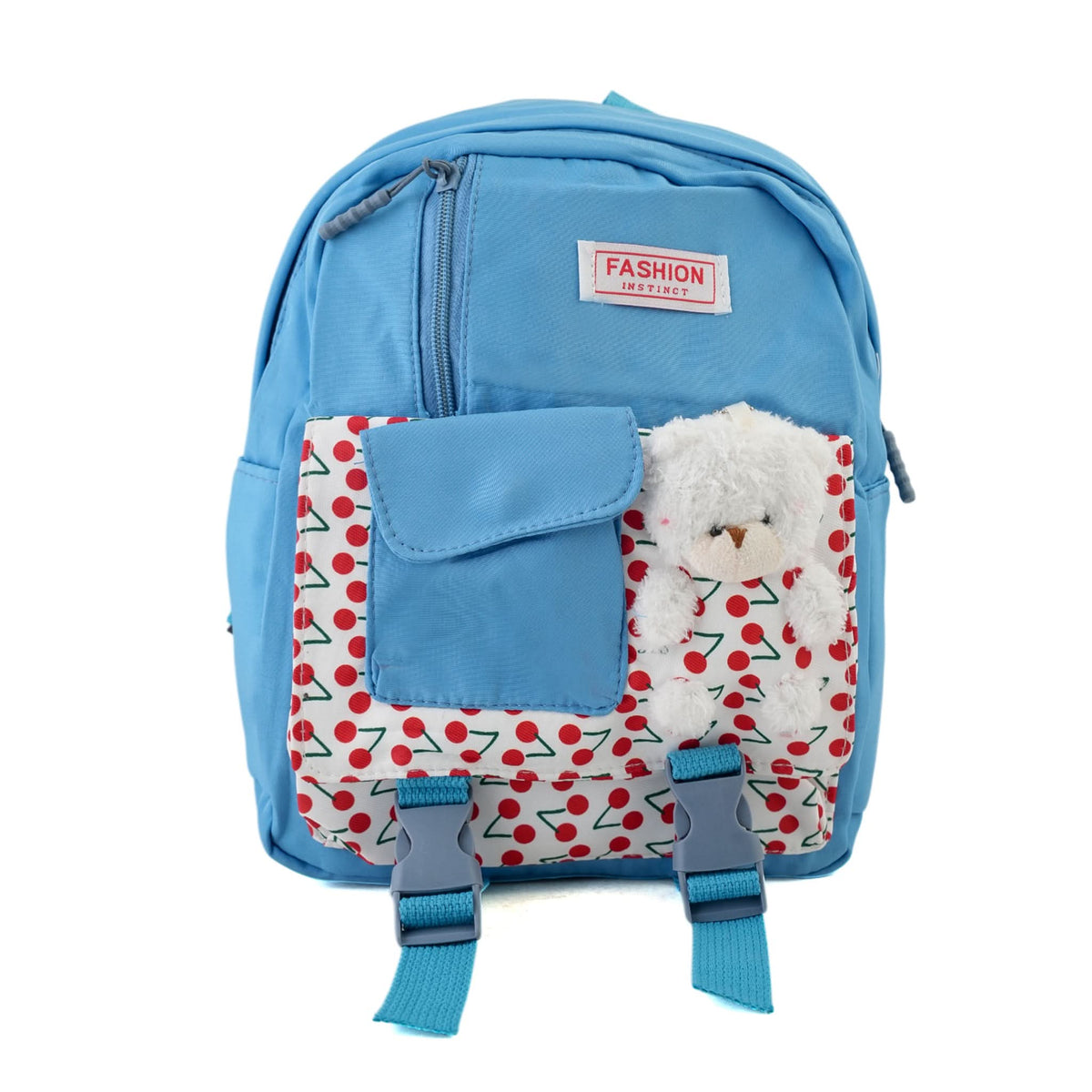 Kids Backpack with Teddy – 10" Inch Plush Bag for Toddlers - Blue, School Bags, Chase Value, Chase Value