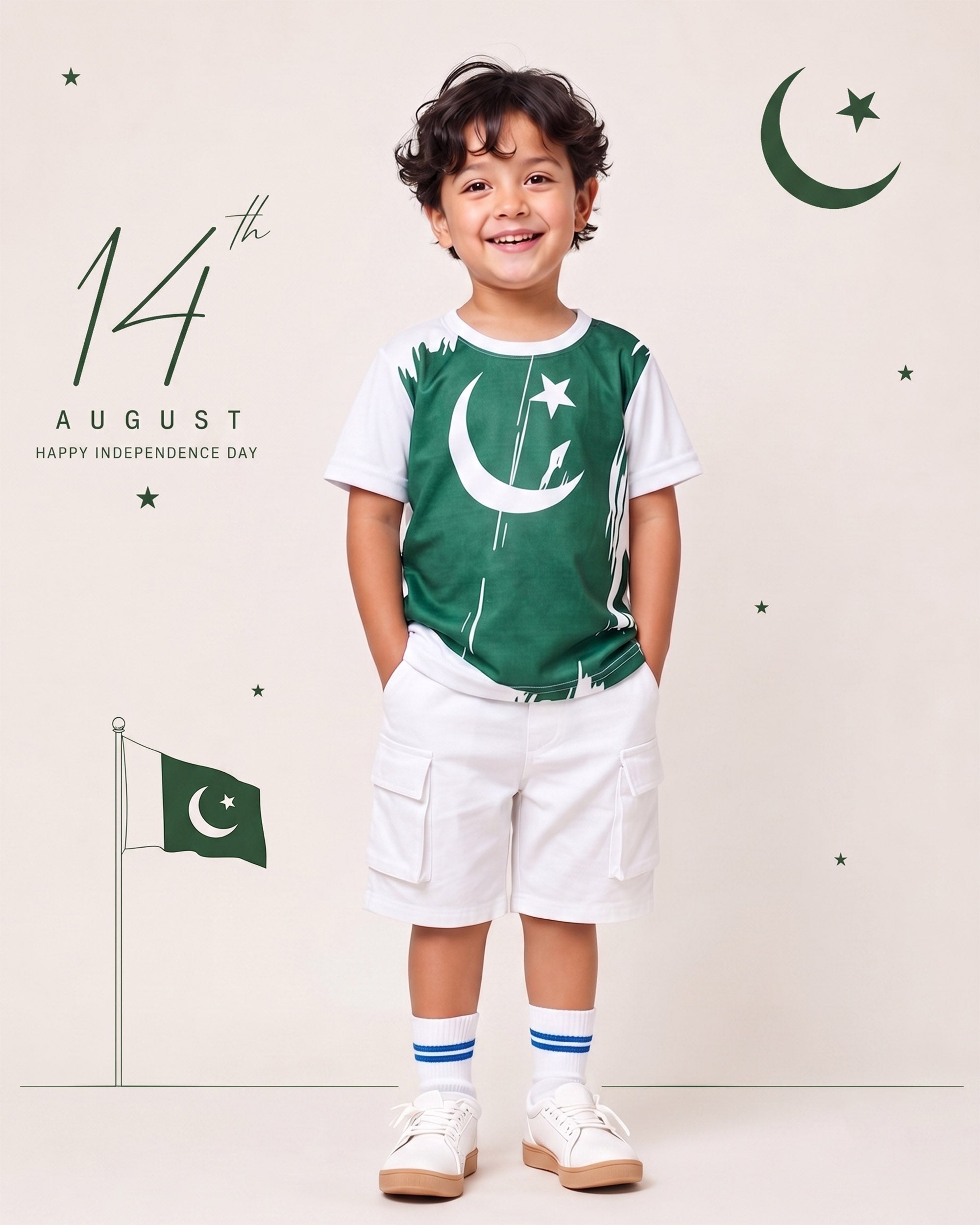Valuables Boy's Independence Half Sleeves T-Shirt