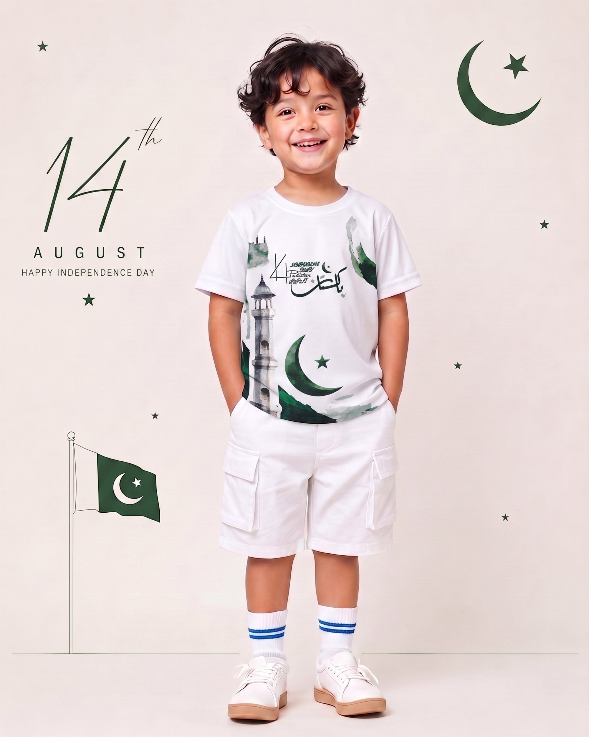 Valuables Boy's Independence Half Sleeves T-Shirt