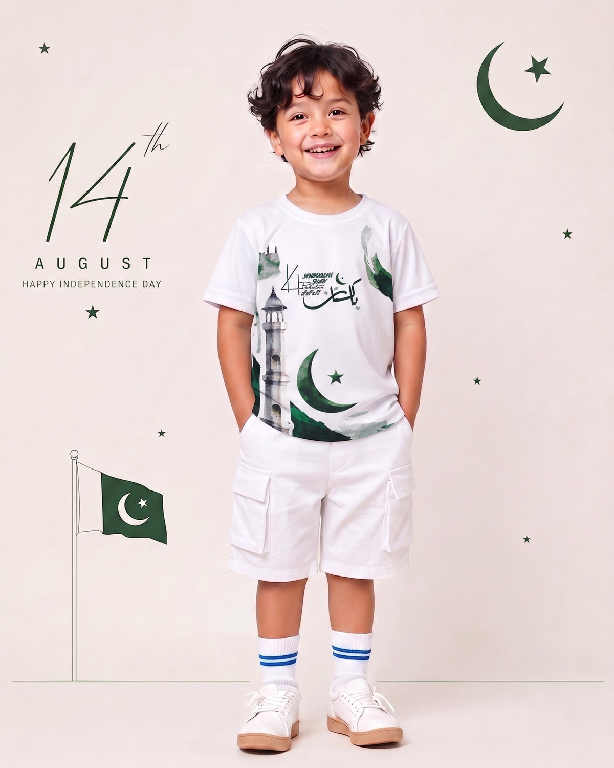 Valuables Boy's Independence Half Sleeves T-Shirt