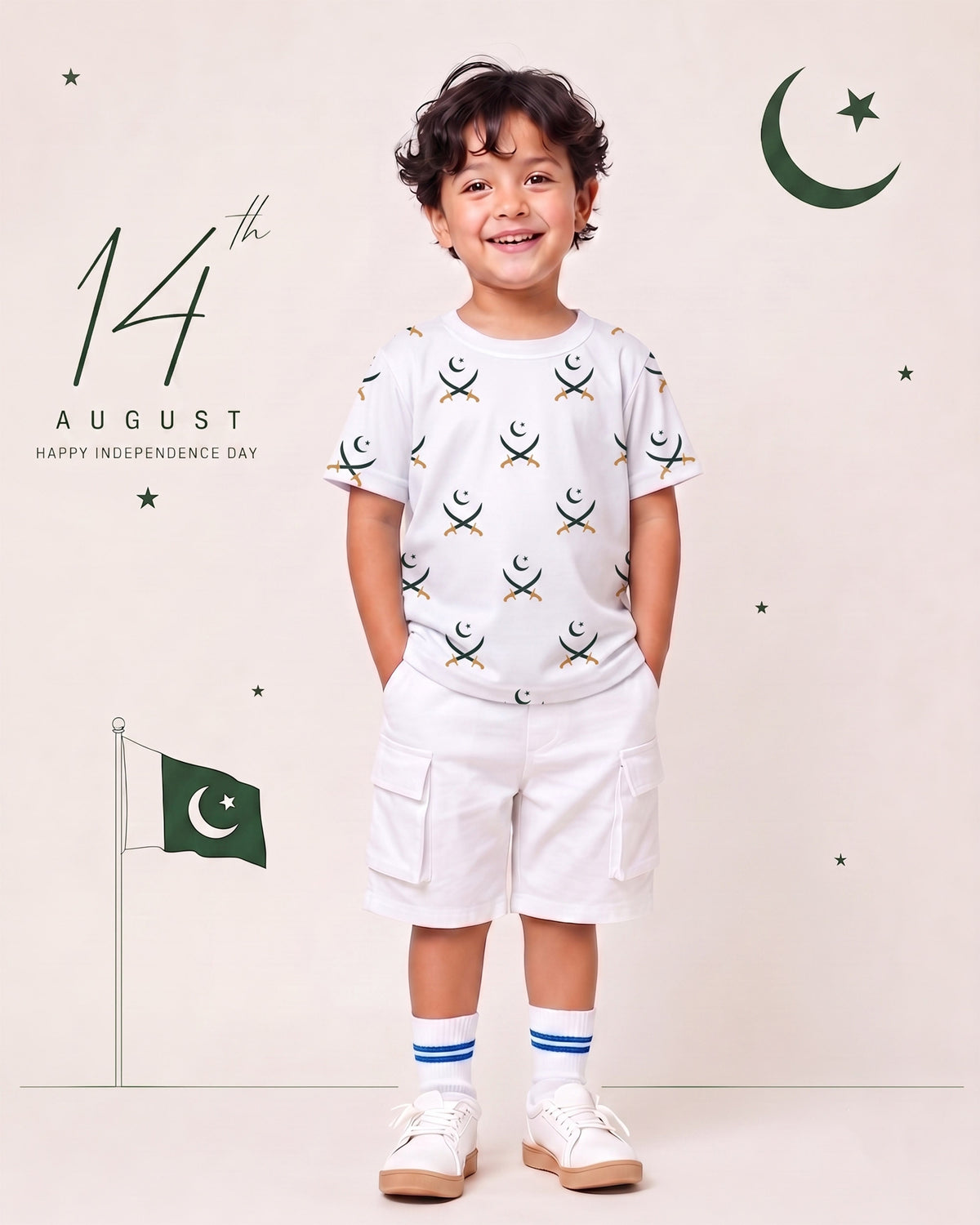 Valuables Boy's Independence Half Sleeves T-Shirt