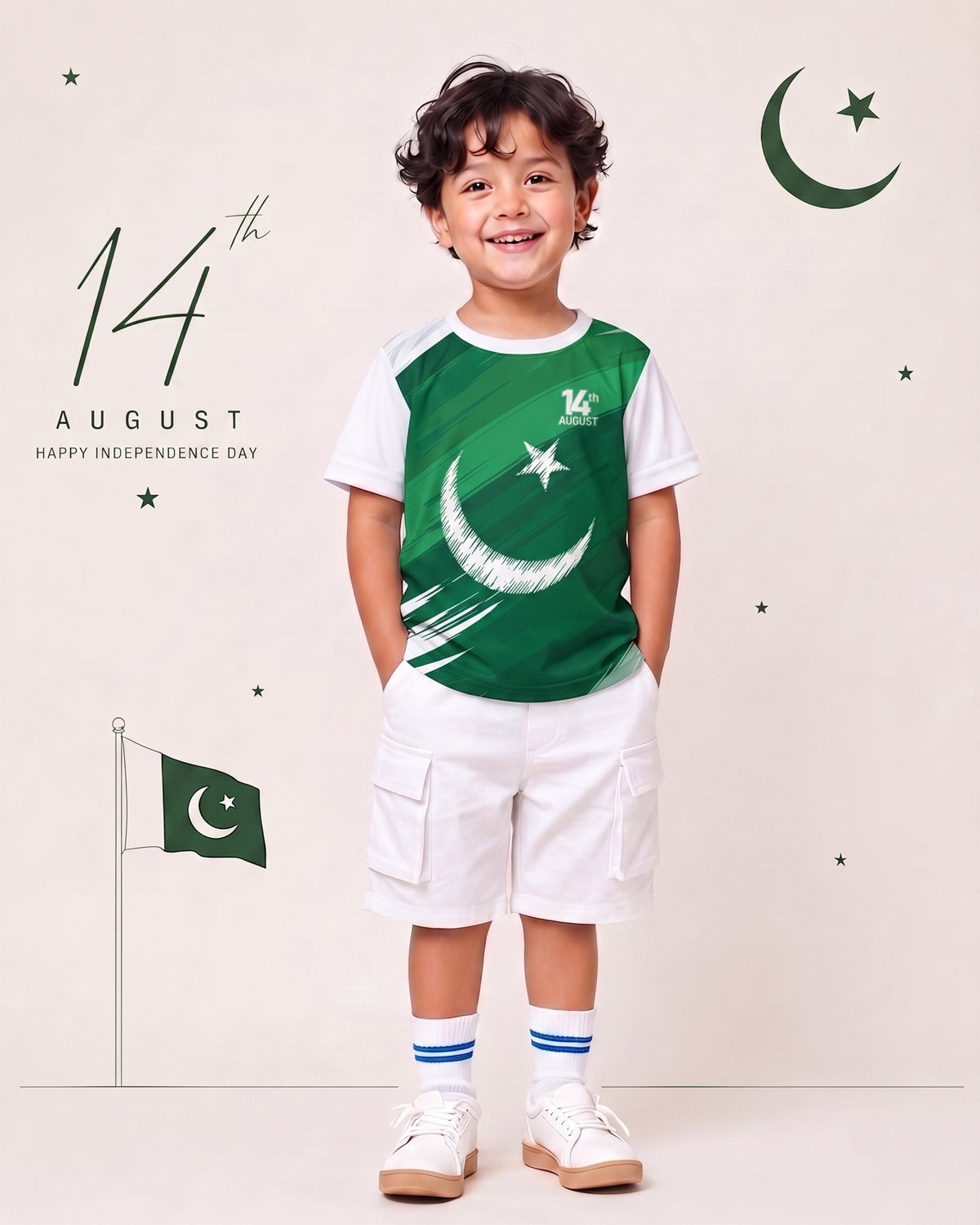 Valuables Boy's Independence Half Sleeves T-Shirt