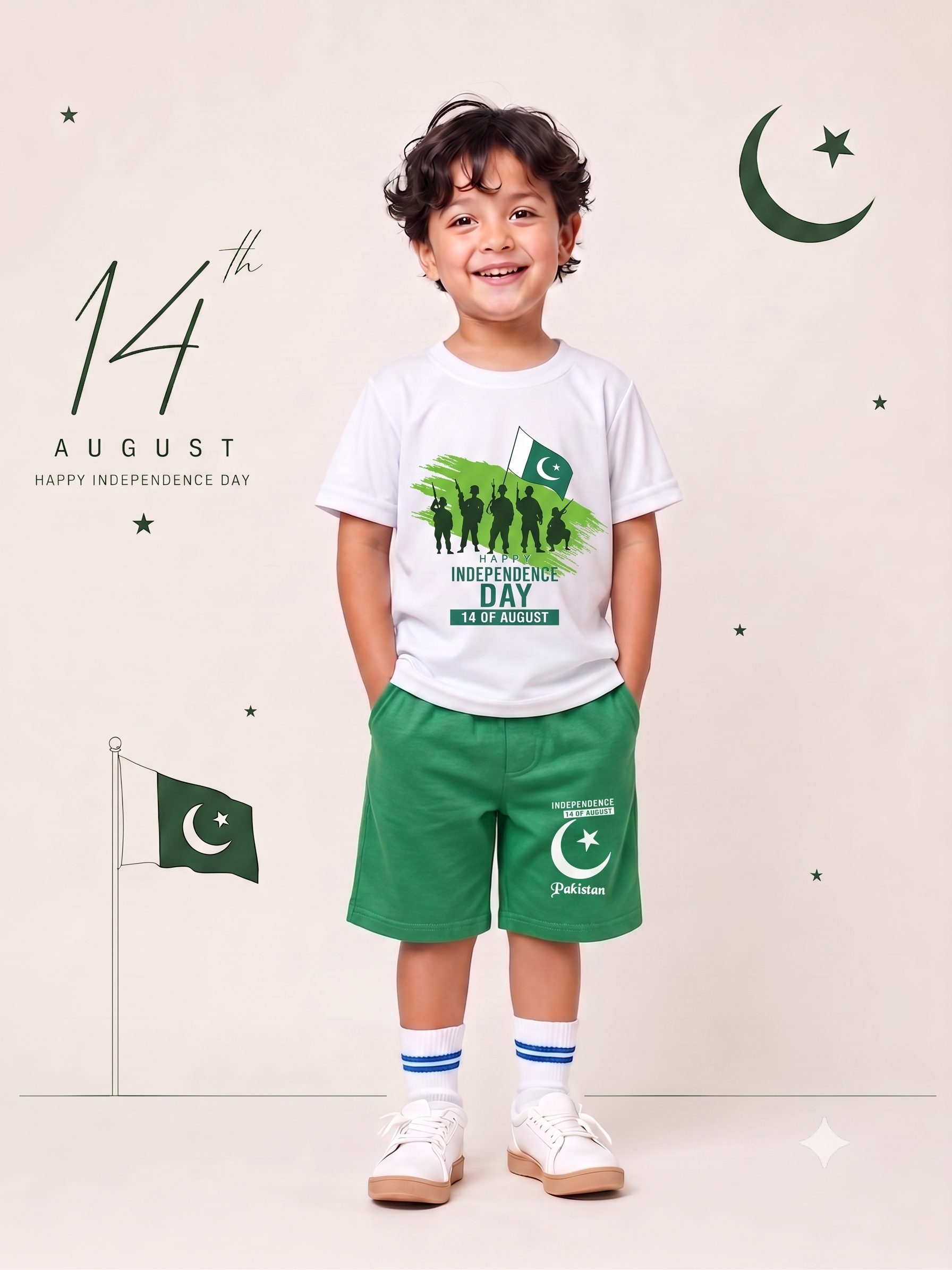 Valuables Boy's independence  Half Sleeves Suit