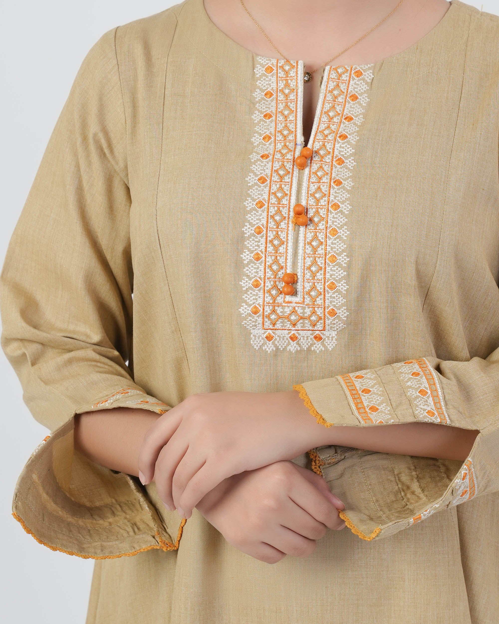 Eminent Women's Embroidered 02 PCS Suit