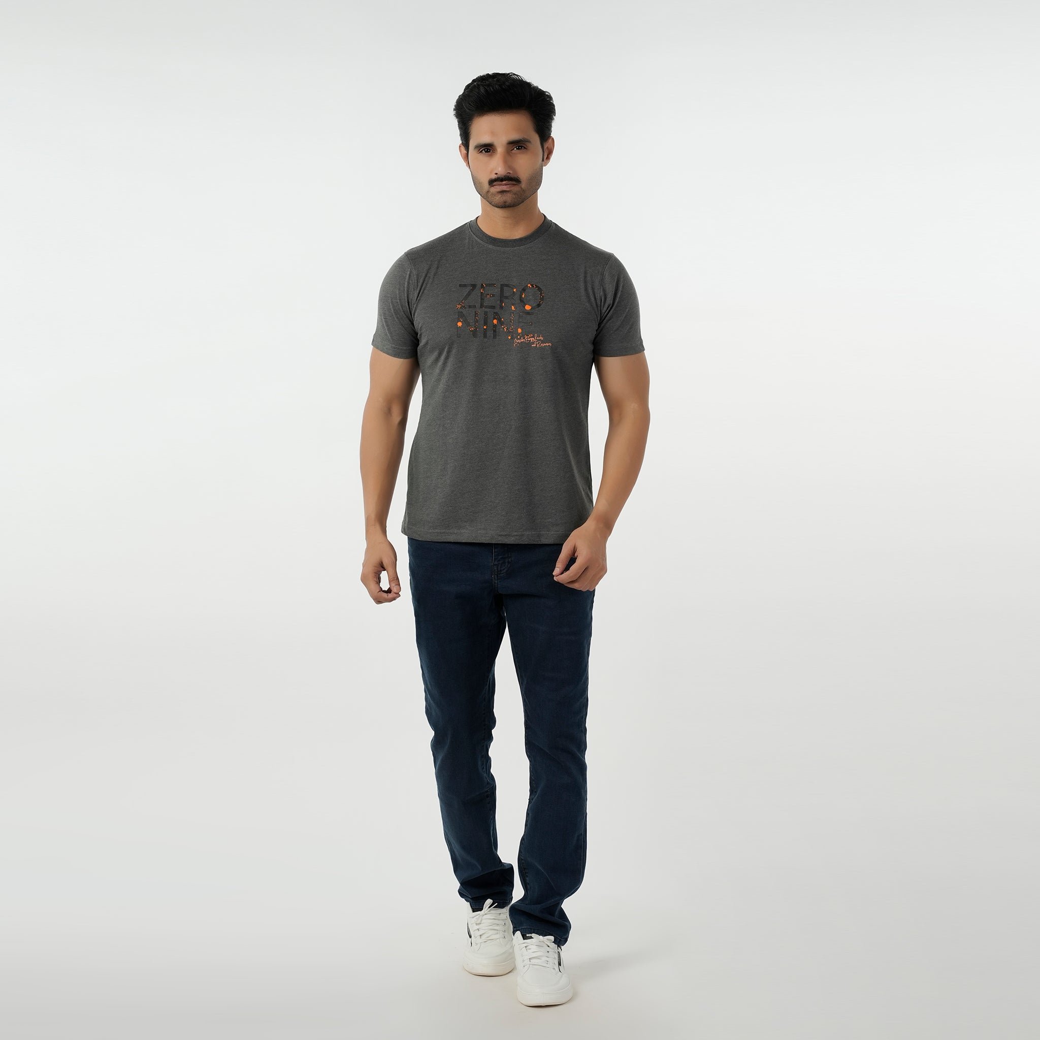 Eminent Men's Round Neck Half Sleeves T-Shirt - Charcoal, Men's T-Shirts & Polos, Eminent, Chase Value