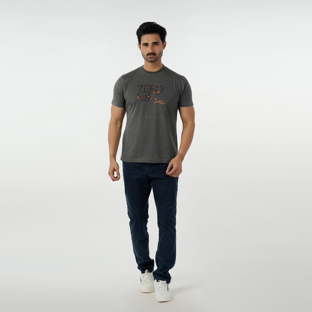 Eminent Men's Round Neck Half Sleeves T-Shirt - Charcoal, Men's T-Shirts & Polos, Eminent, Chase Value