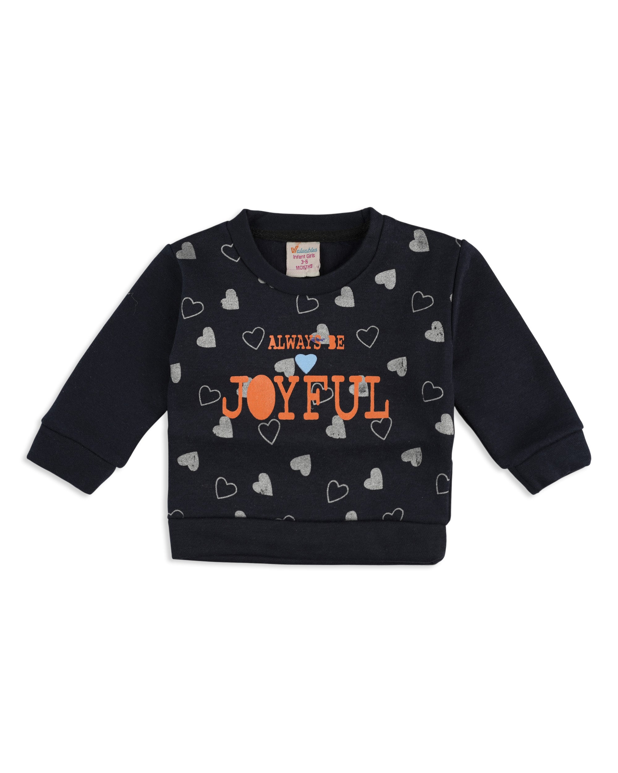 Valuables Newborn Girls Full Sleeves Tee, Newborn Girls T-Shirts, Chase Value, Chase Value