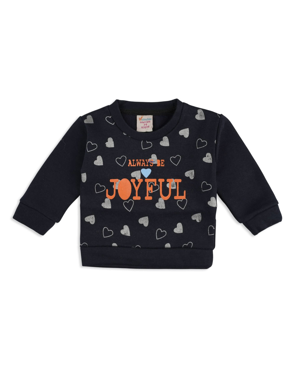 Valuables Newborn Girls Full Sleeves Tee, Newborn Girls T-Shirts, Chase Value, Chase Value