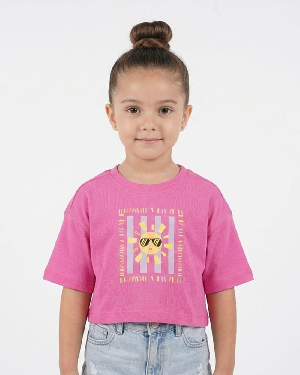Girls Textured Solid T-Shirt, Girls T-Shirts, Eminent, Chase Value