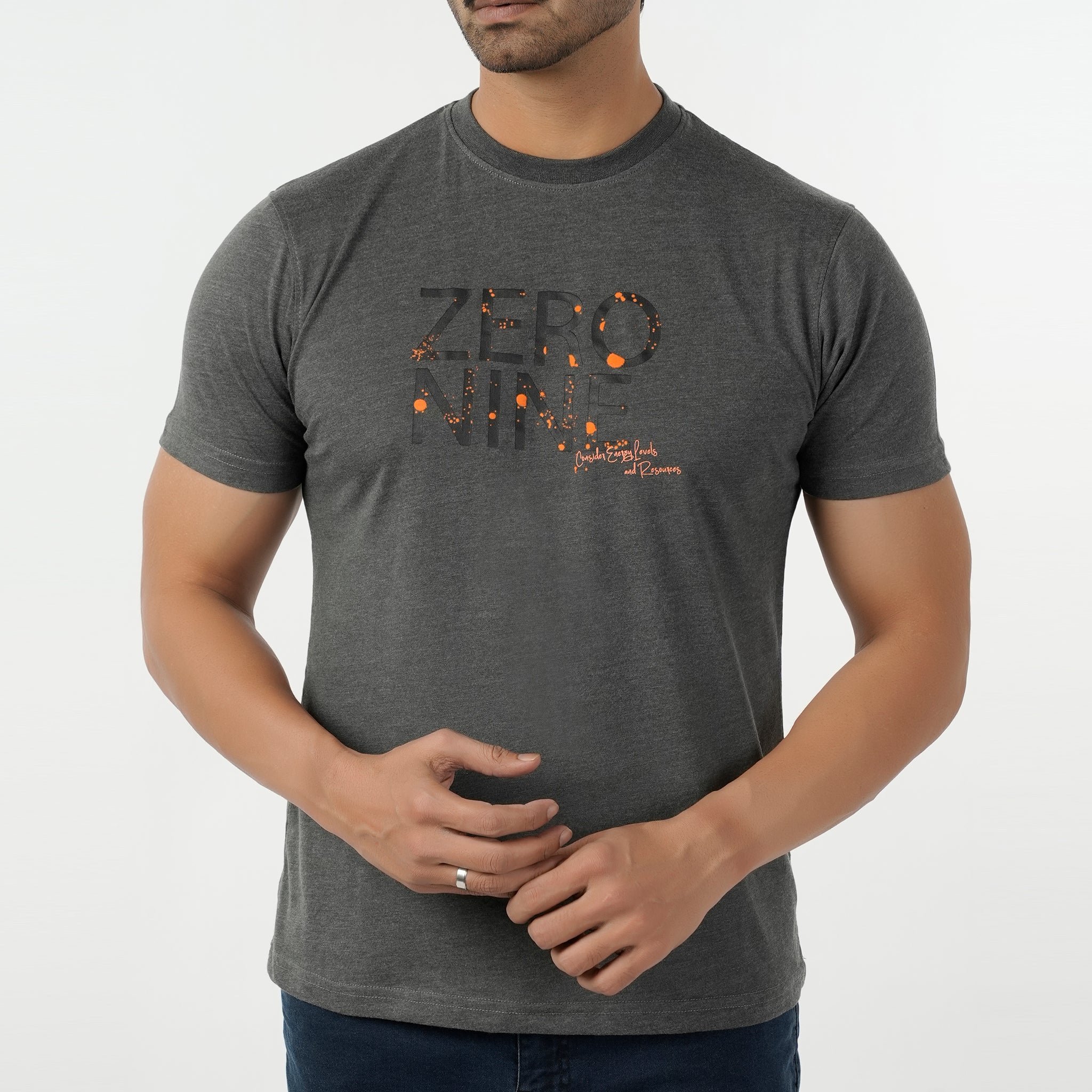 Eminent Men's Round Neck Half Sleeves T-Shirt - Charcoal, Men's T-Shirts & Polos, Eminent, Chase Value