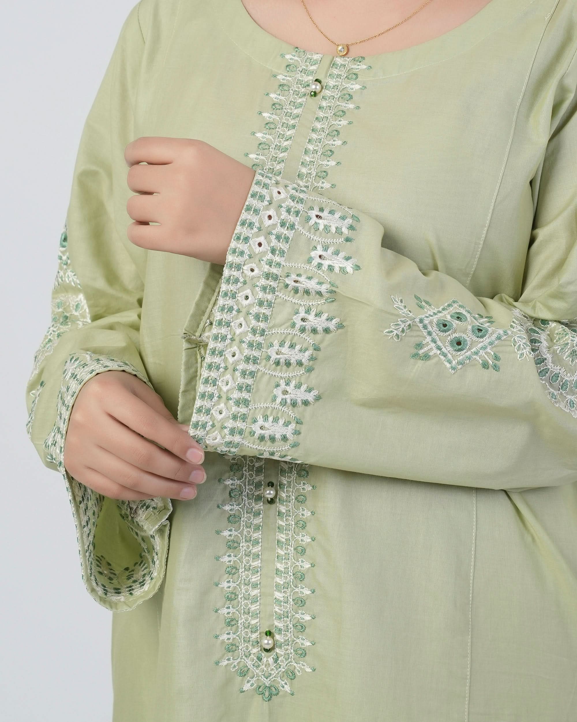 Valuables Women Fusion Embroidered 2-Piece Suit, Women Shalwar Suits, Chase Value, Chase Value