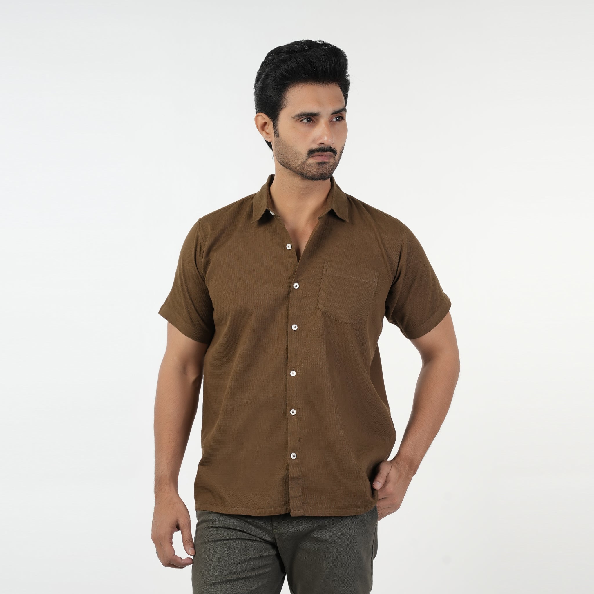 Eminent Men's Casual Half Sleeves Shirt - Brown, Men's Shirts, Eminent, Chase Value