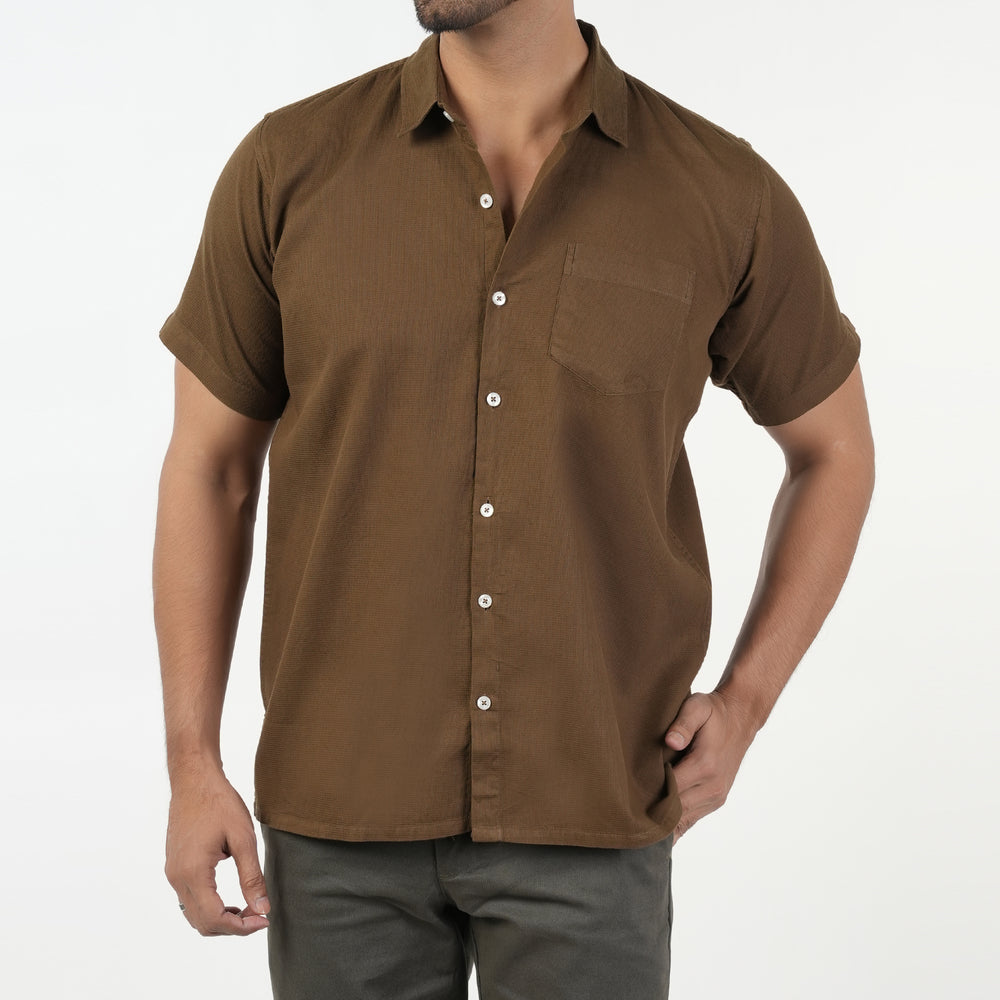 Eminent Men's Casual Half Sleeves Shirt - Brown, Men's Shirts, Eminent, Chase Value