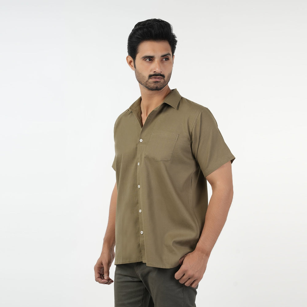 Eminent Men's Casual Half Sleeves Shirt - Olive, Men's Shirts, Eminent, Chase Value