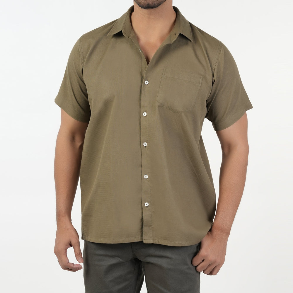 Eminent Men's Casual Half Sleeves Shirt - Olive, Men's Shirts, Eminent, Chase Value