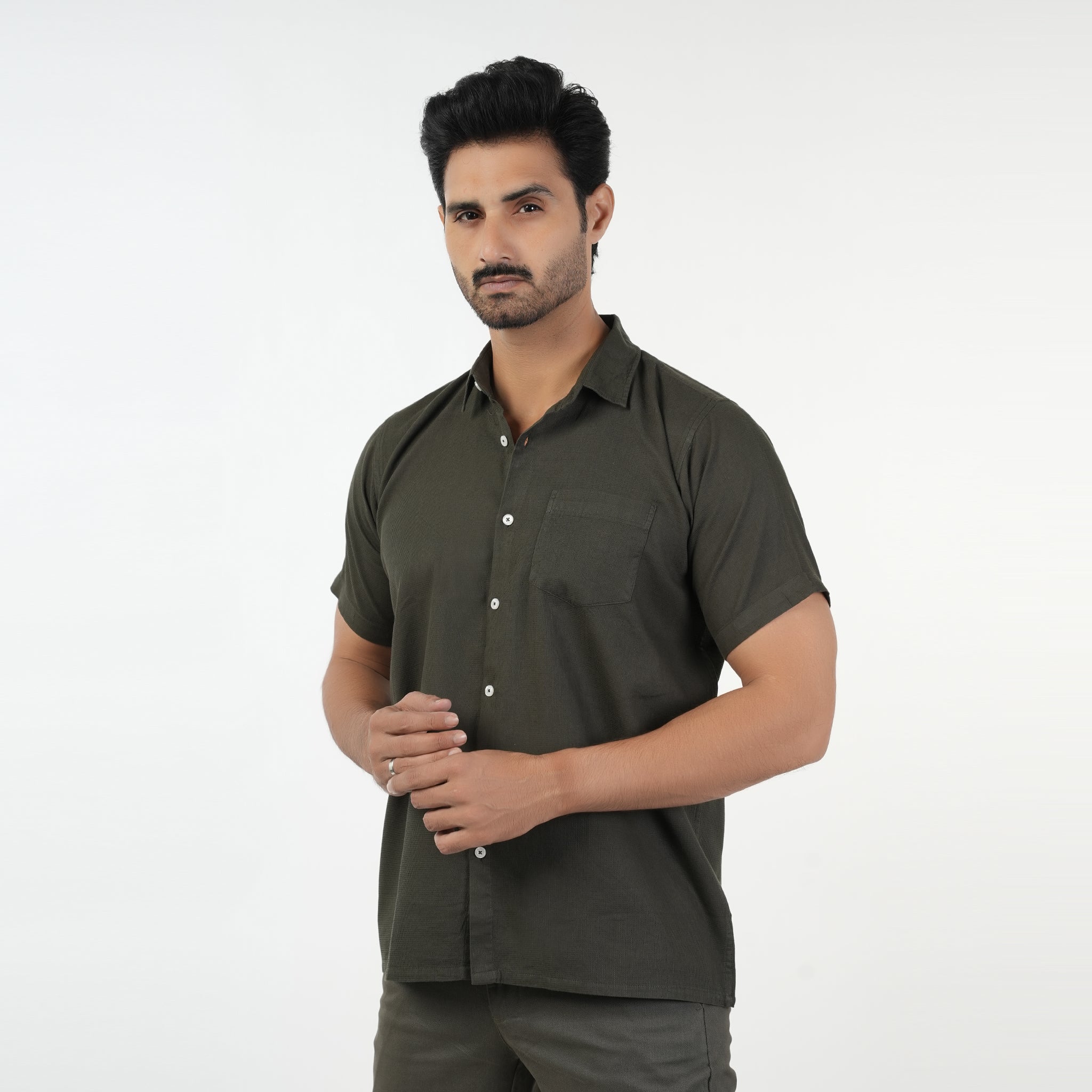 Eminent Men's Casual Half Sleeves Shirt - Dark Green, Men's Shirts, Eminent, Chase Value