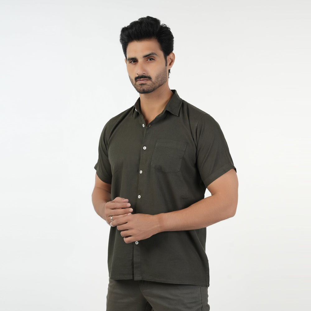 Eminent Men's Casual Half Sleeves Shirt - Dark Green, Men's Shirts, Eminent, Chase Value