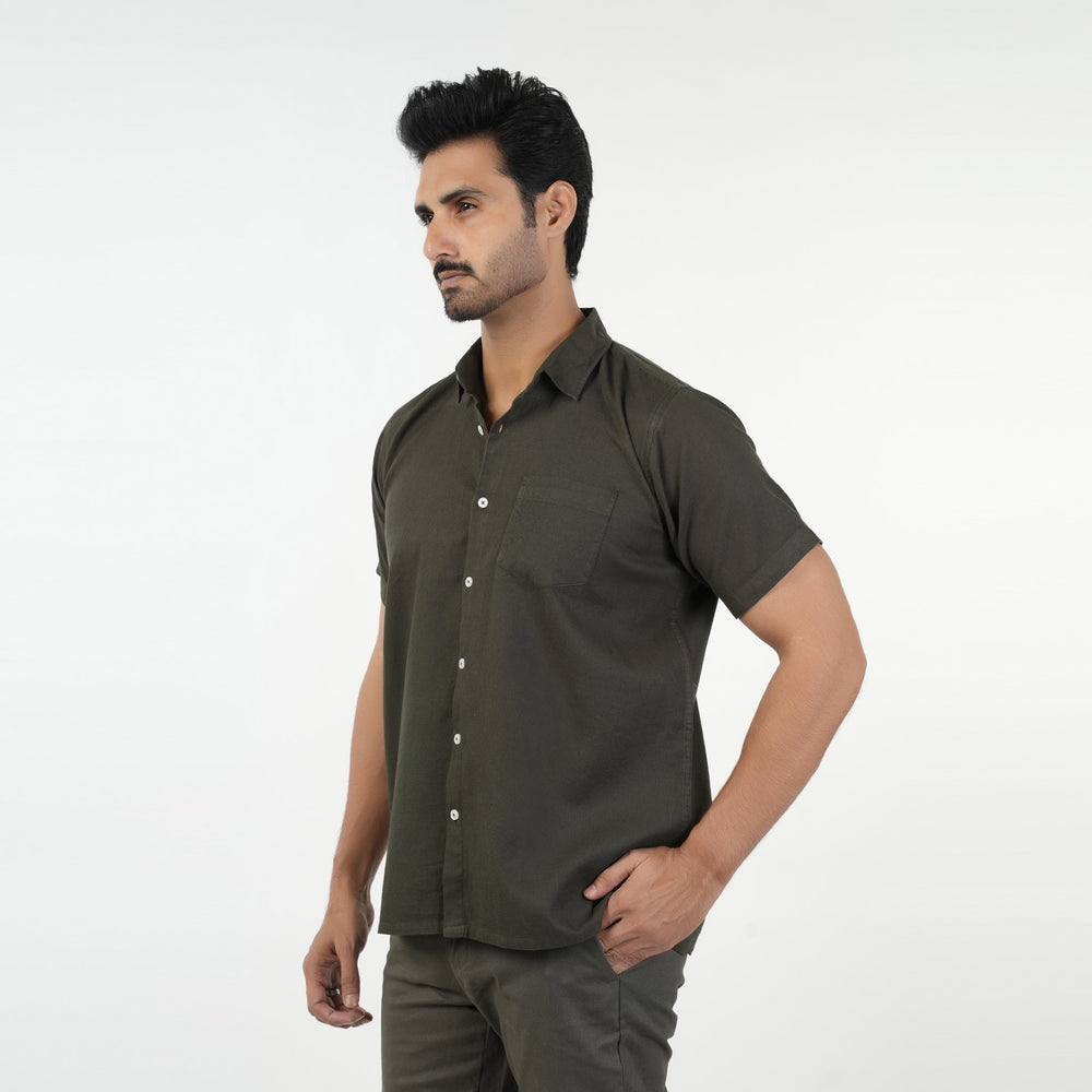 Eminent Men's Casual Half Sleeves Shirt - Dark Green, Men's Shirts, Eminent, Chase Value