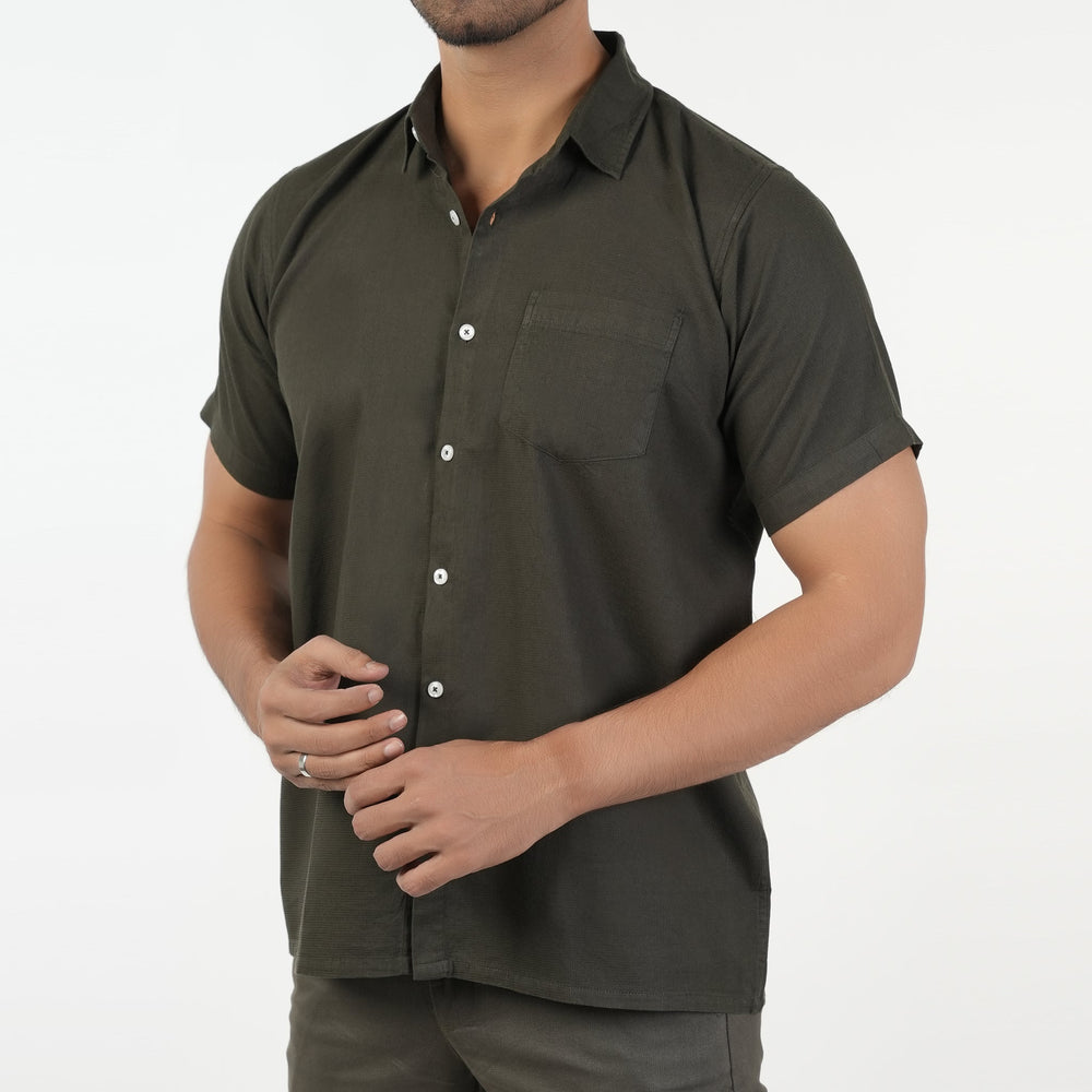 Eminent Men's Casual Half Sleeves Shirt - Dark Green, Men's Shirts, Eminent, Chase Value
