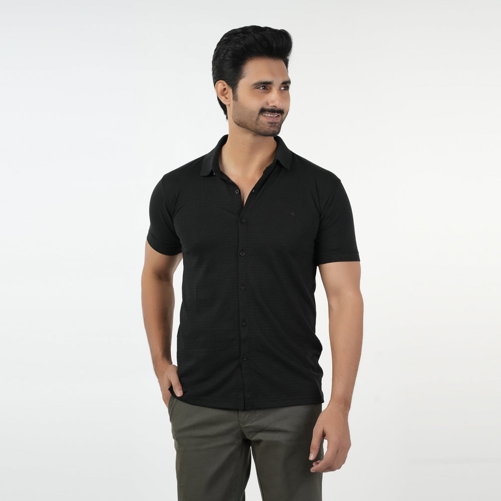 Eminent Men's Half Sleeves Polo Front Open Shirt - Black, Men's Shirts, Eminent, Chase Value