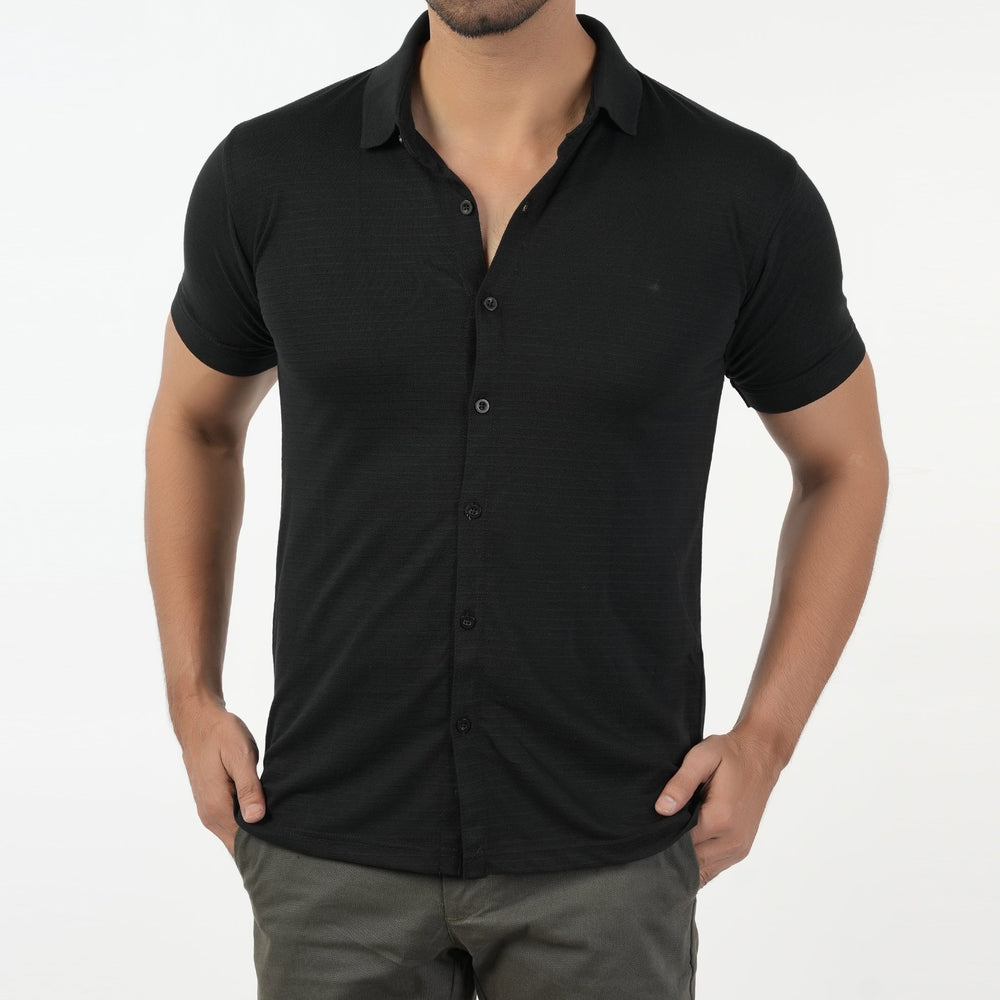 Eminent Men's Half Sleeves Polo Front Open Shirt - Black, Men's Shirts, Eminent, Chase Value