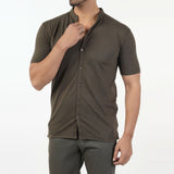 Eminent Men's Half Sleeves Sherwani Collar Front Open T-Shirt - Olive, Men's T-Shirts & Polos, Eminent, Chase Value