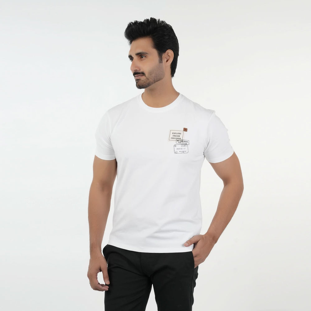 Eminent Men's Half Sleeves T-Shirt - White, Men's T-Shirts & Polos, Eminent, Chase Value
