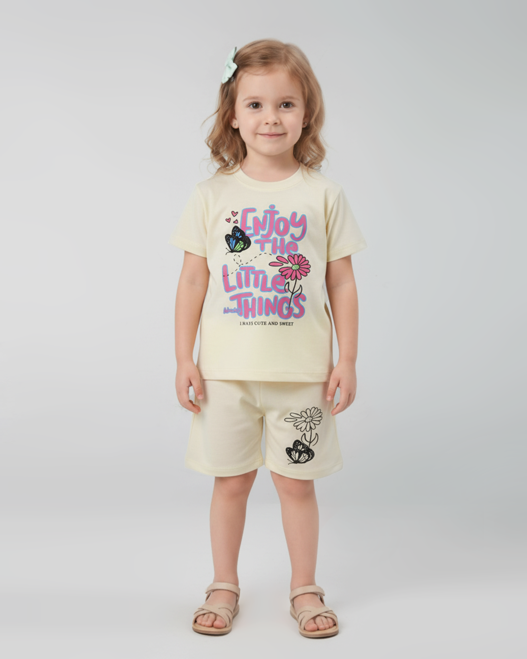 Valuables Girls' Half Sleeves Suit