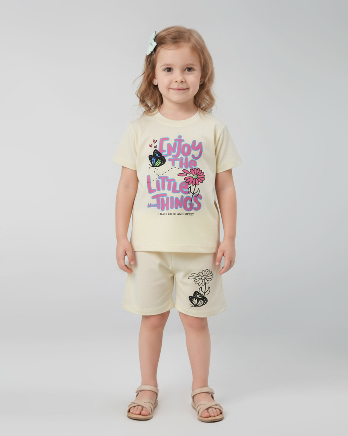 Valuables Girls' Half Sleeves Suit