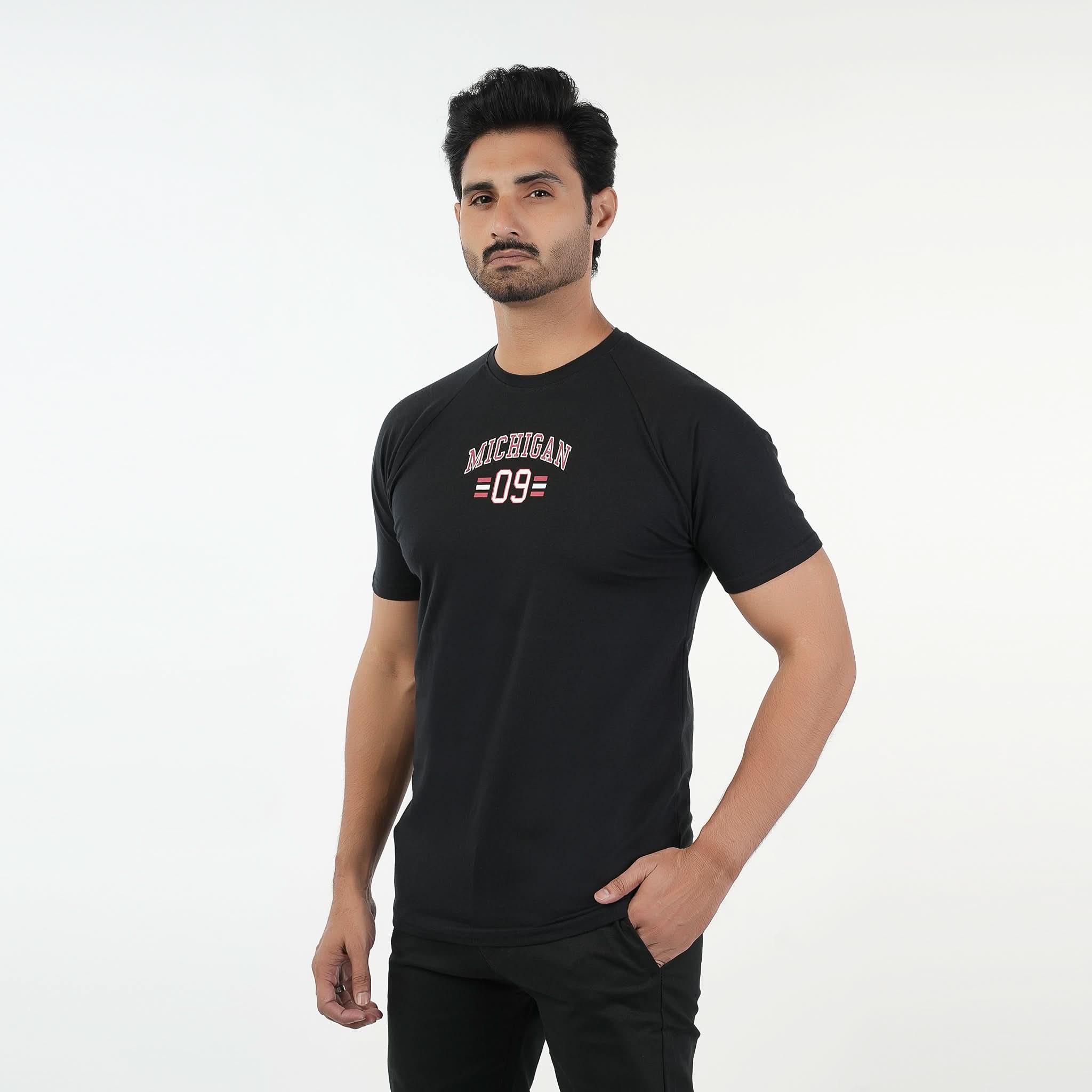 Eminent Men's Half Sleeves T-Shirt - Black, Men's T-Shirts & Polos, Eminent, Chase Value