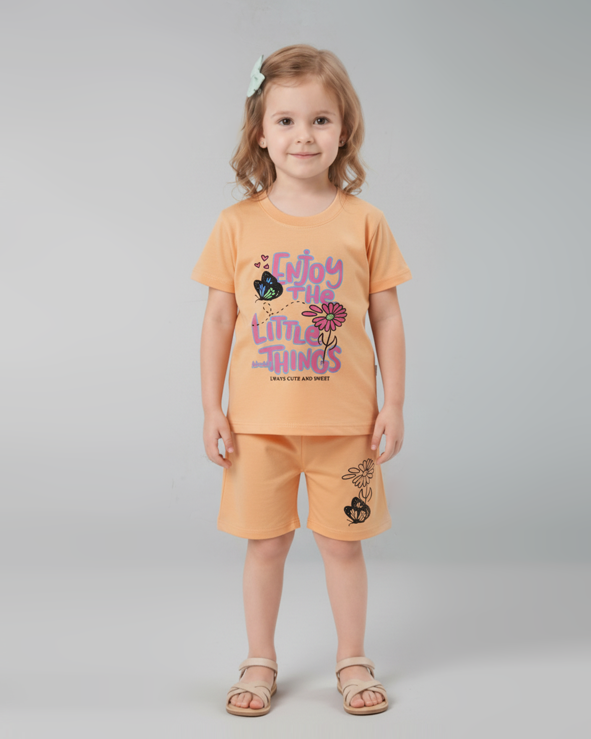 Valuables Girls' Half Sleeves Suit