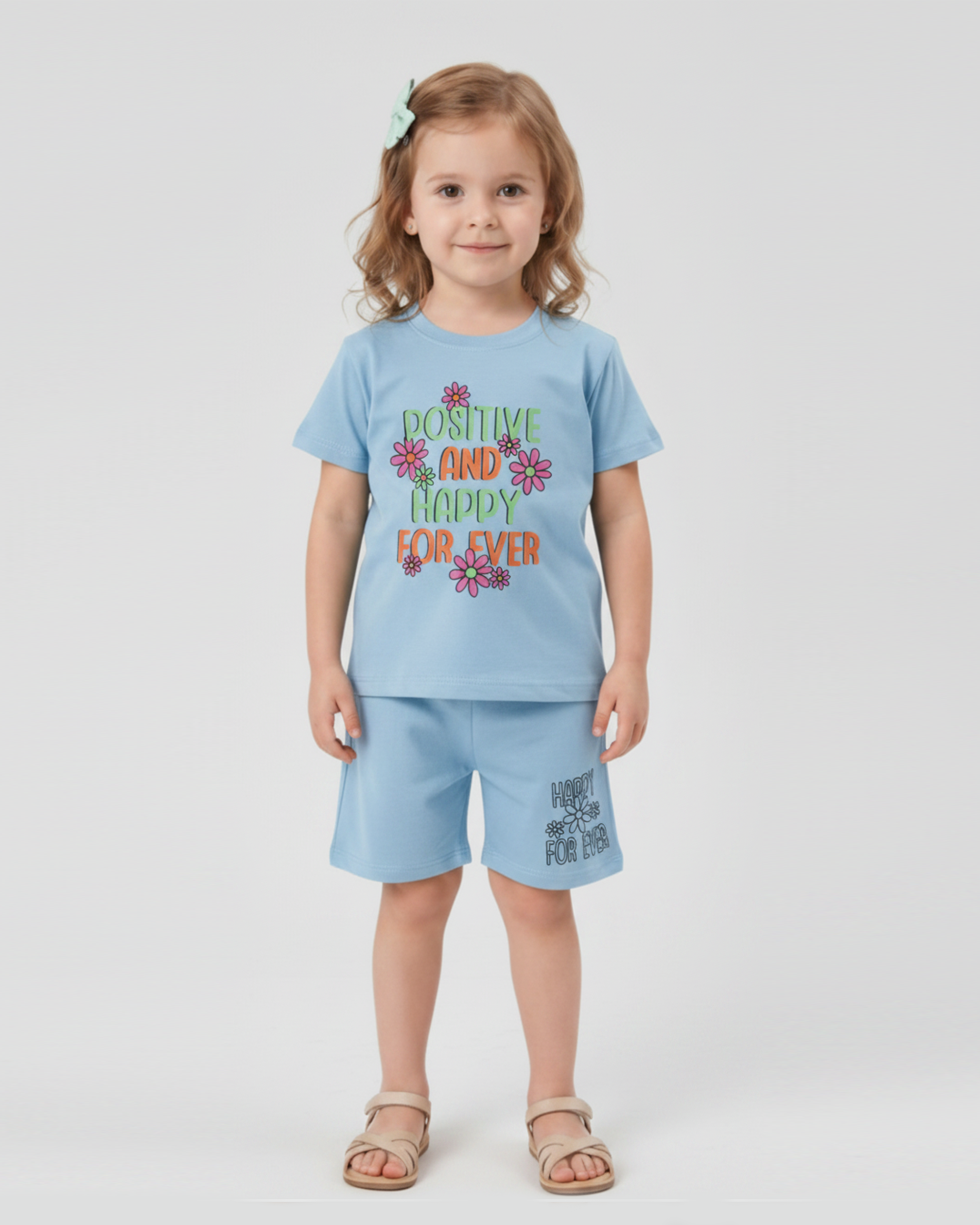 Valuables Girls' Half Sleeves Suit