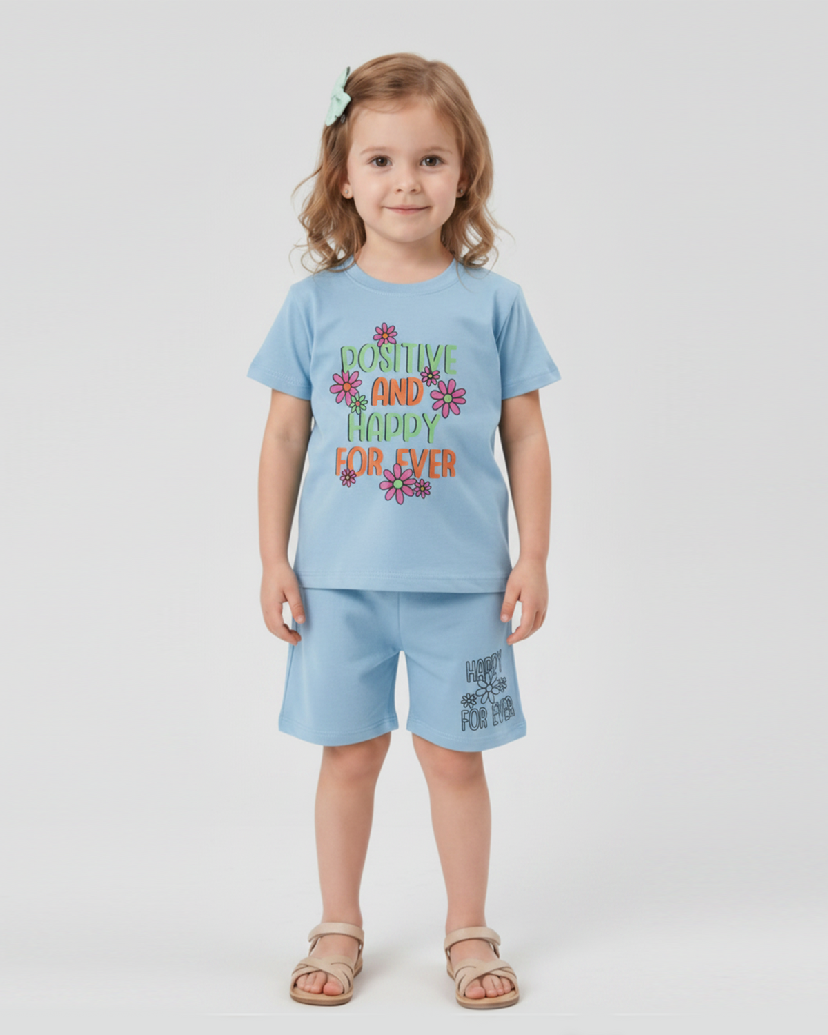 Valuables Girls' Half Sleeves Suit