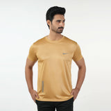 Men's Half Sleeves Round Neck T-Shirt - Camel, Men's T-Shirts & Polos, Chase Value, Chase Value