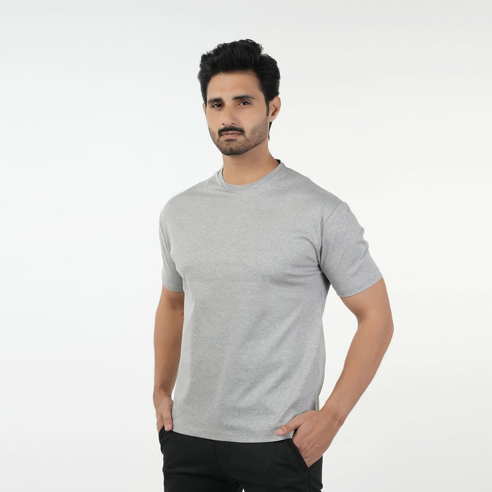Valuable Men's Half Sleeves Round Neck T-Shirt - Grey, Men's T-Shirts & Polos, Chase Value, Chase Value