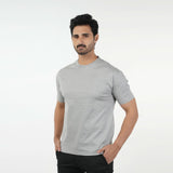 Valuable Men's Half Sleeves Round Neck T-Shirt - Grey, Men's T-Shirts & Polos, Chase Value, Chase Value