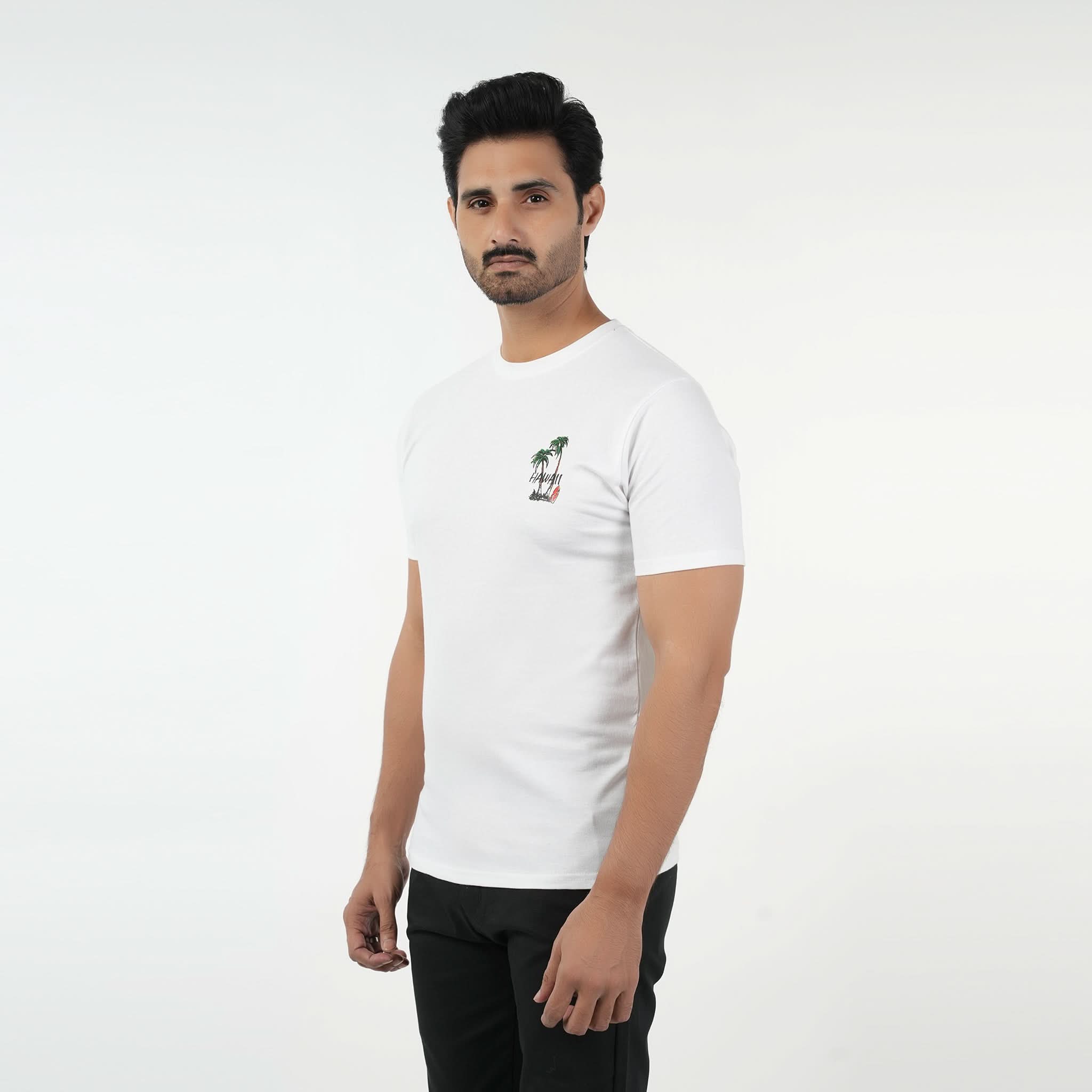 Valuable Men's Half Sleeves T-Shirt - White, Men's T-Shirts & Polos, Chase Value, Chase Value