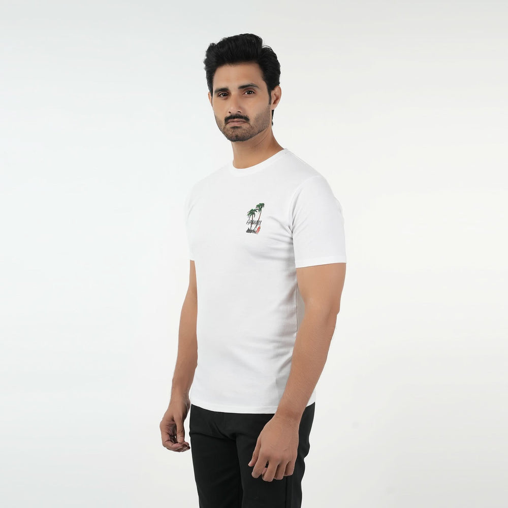 Valuable Men's Half Sleeves T-Shirt - White, Men's T-Shirts & Polos, Chase Value, Chase Value