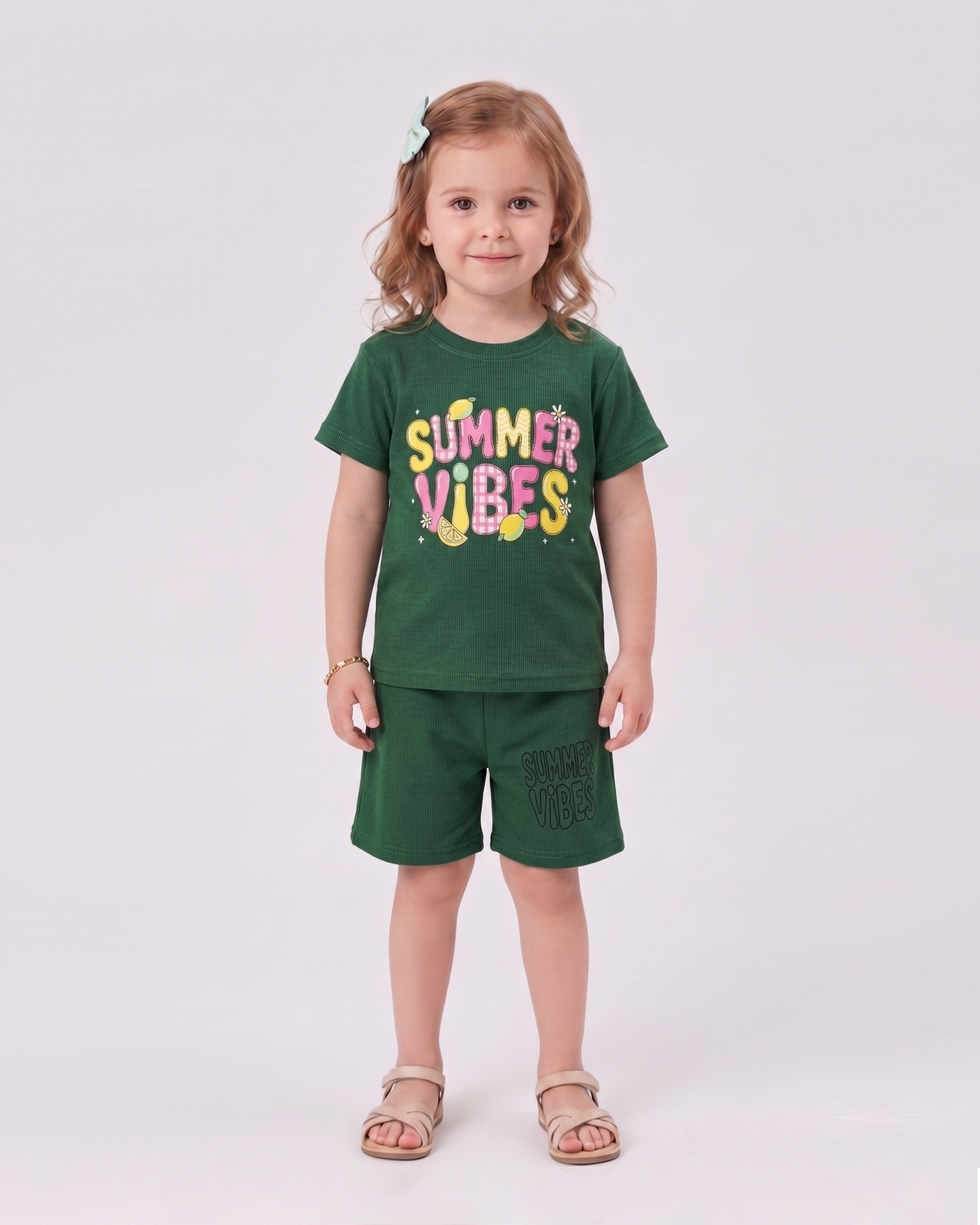 Valuables Girls' Half Sleeves Suit