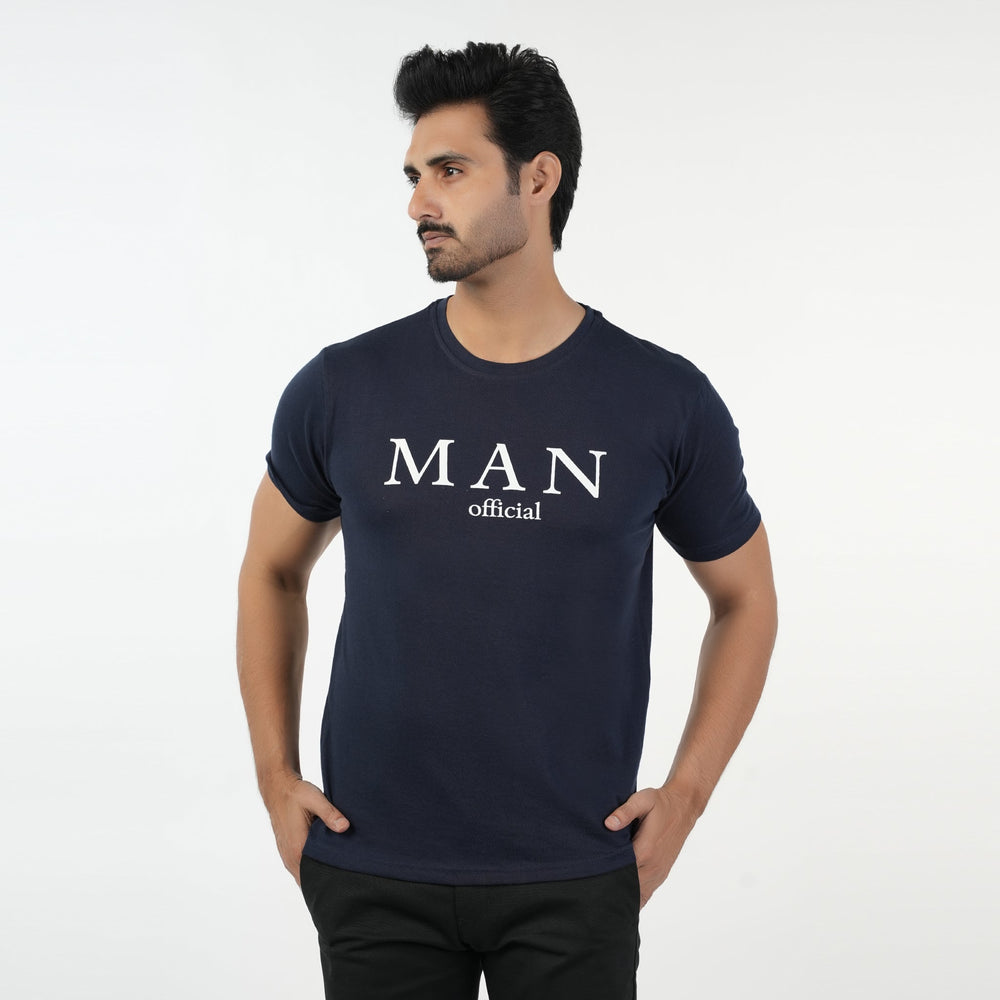 Valuable Men's Half Sleeves T-Shirt -Navy Blue, Men's T-Shirts & Polos, Chase Value, Chase Value