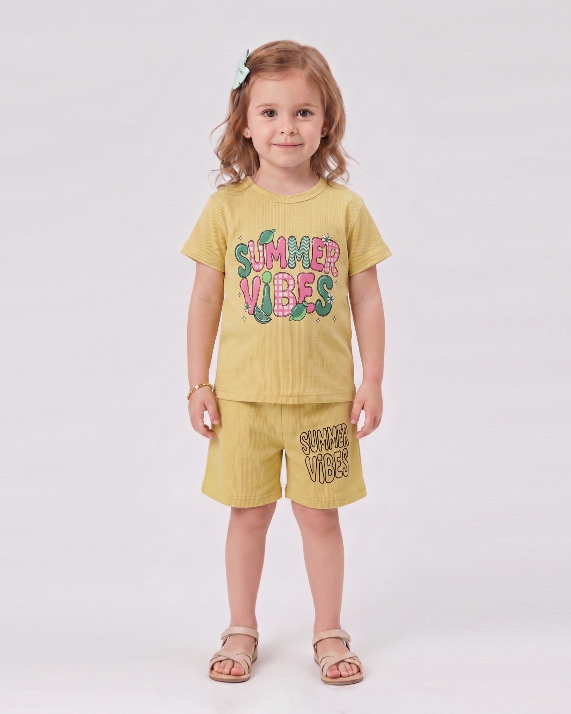 Valuables Girls' Half Sleeves Suit