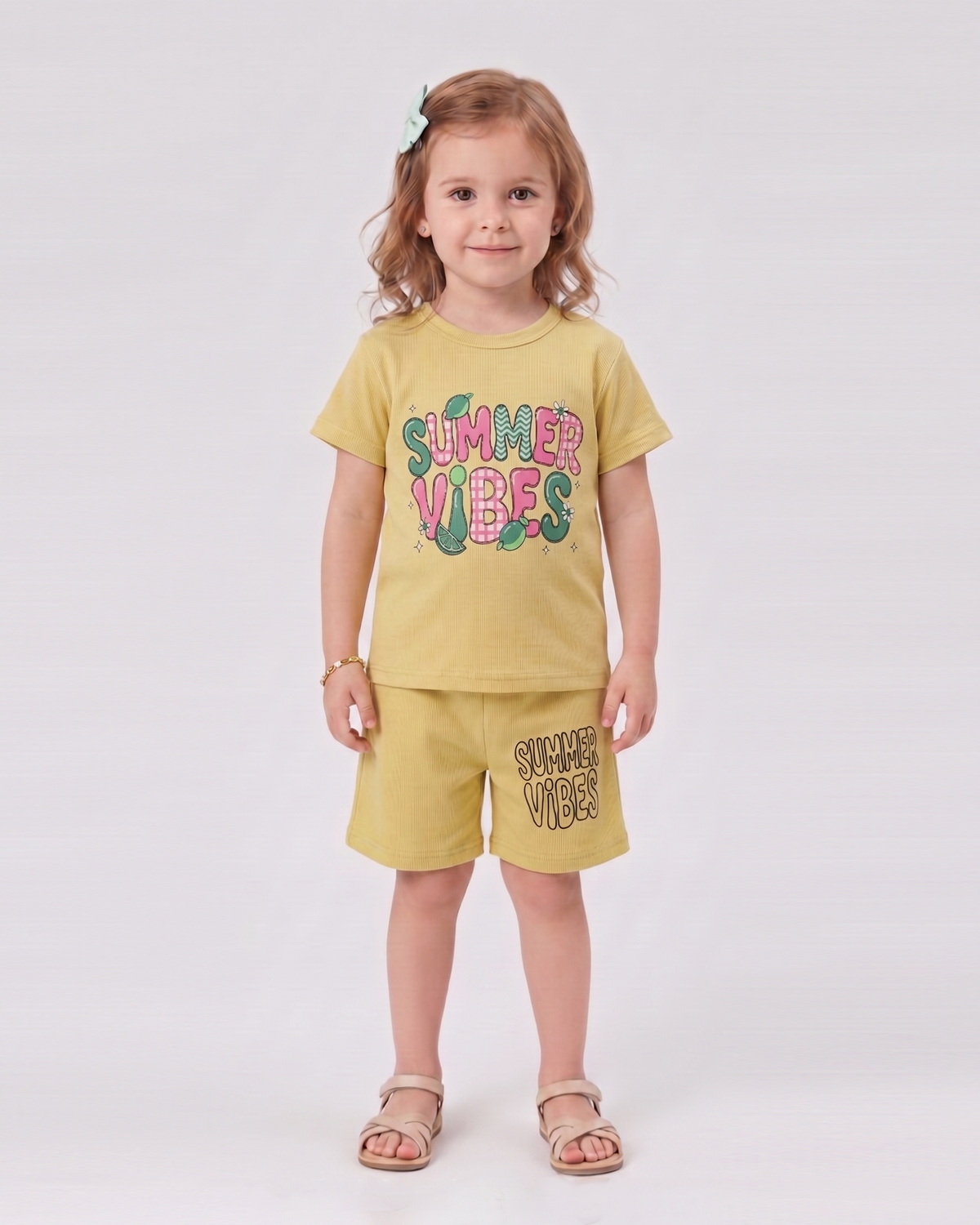 Valuables Girls' Half Sleeves Suit